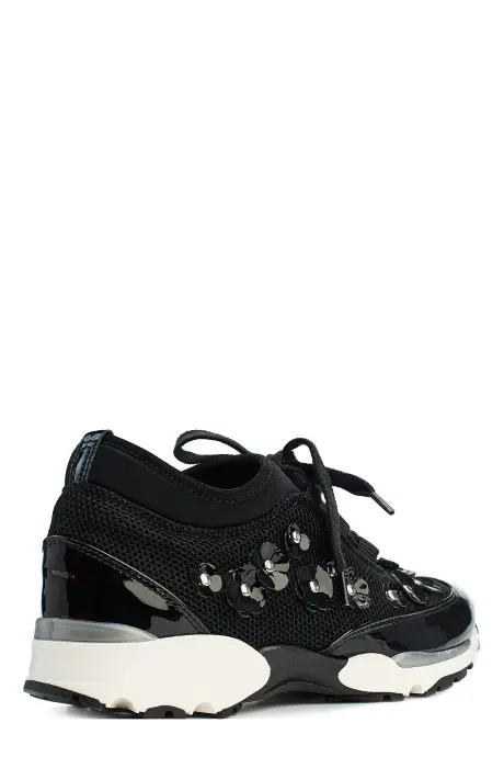 Ermanno Scervino Кроссовки д /кожа+текстиль/ апл цветы