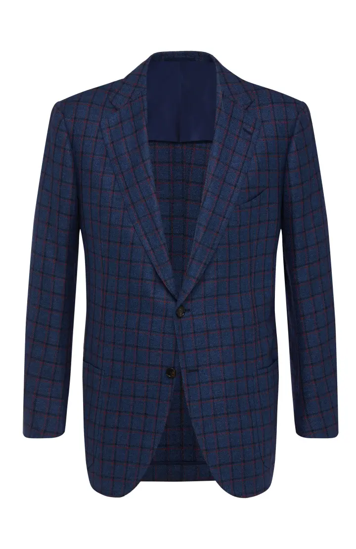  Пиджак мужской в клетку