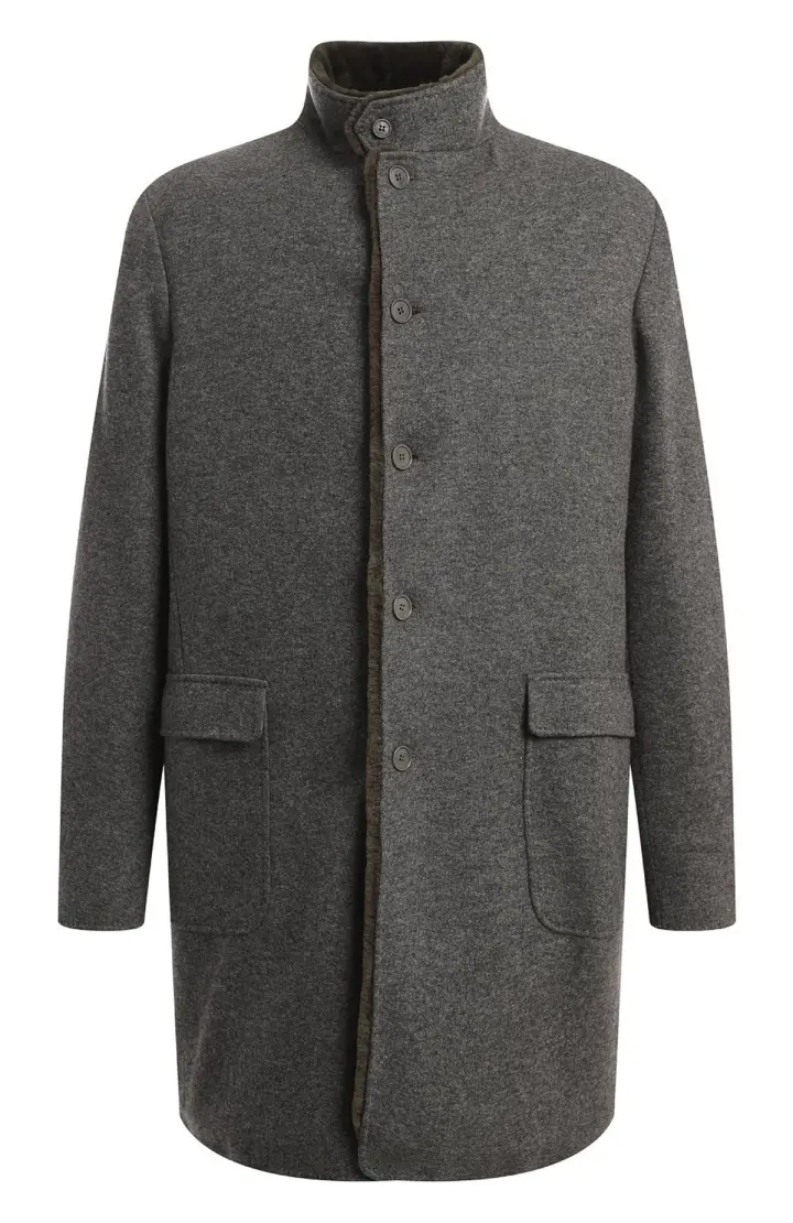  Пальто мужское с мехом нутрии