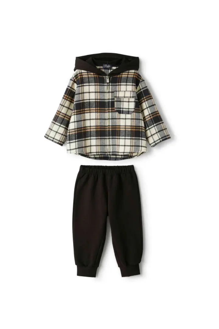  Джемпер клетчатый и брюки