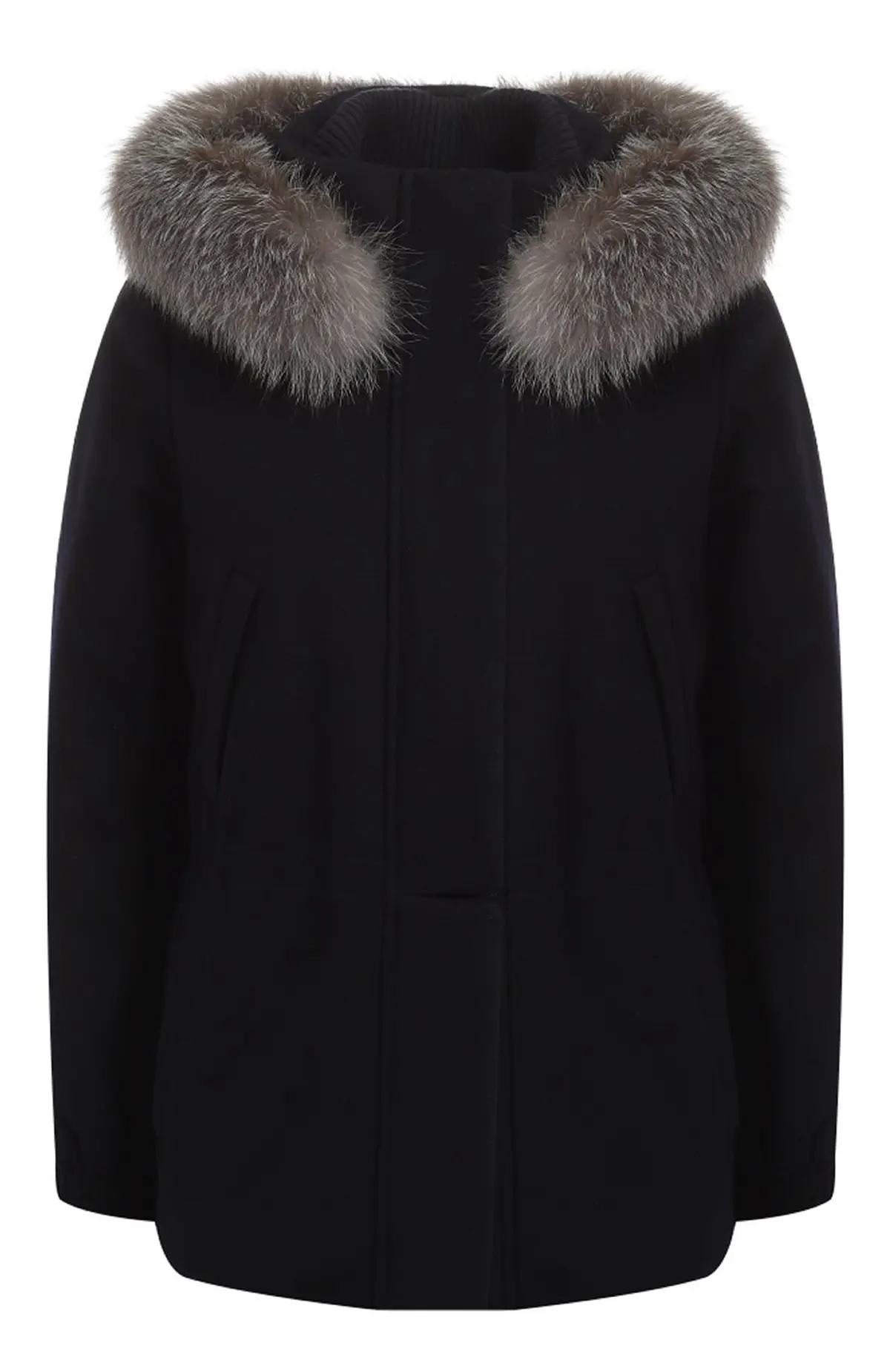  Кашемировая курка с капюшоном