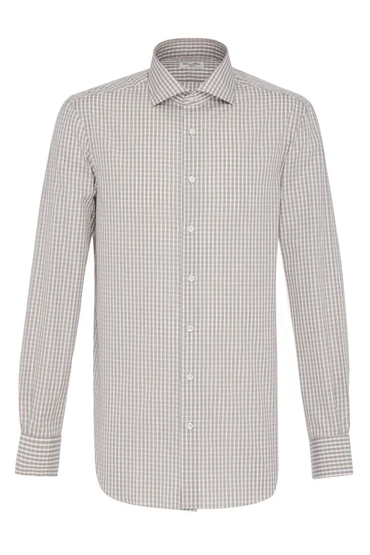  Рубашка мужская в клетку