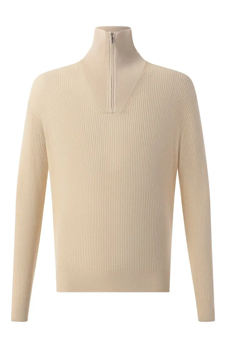  Джемпер мужской, высокий ворот, зип