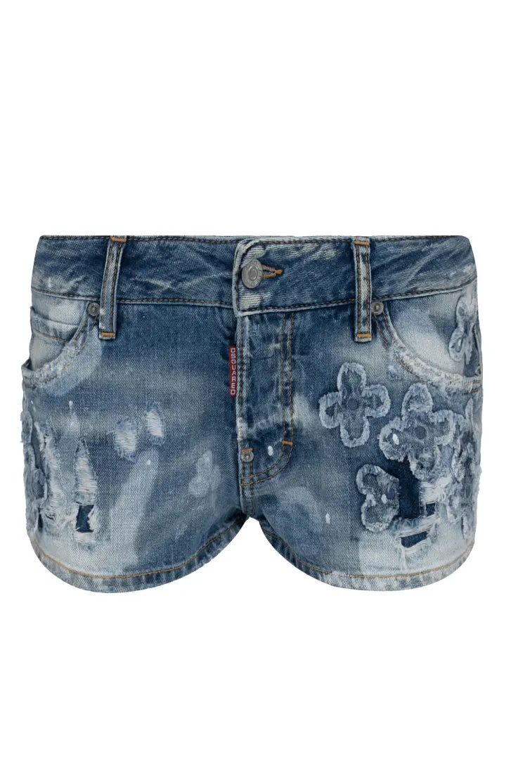 DSQUARED2 S72МU0166 Шорты женские джинсовые