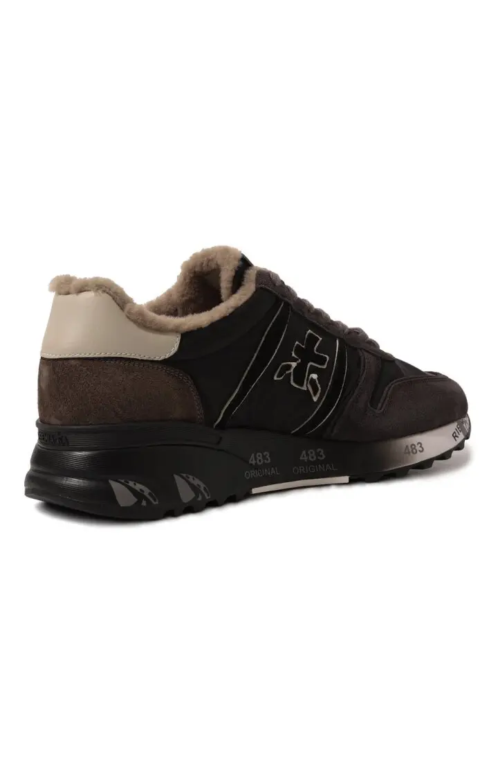  Кроссовки мужские комбинированные с мехом