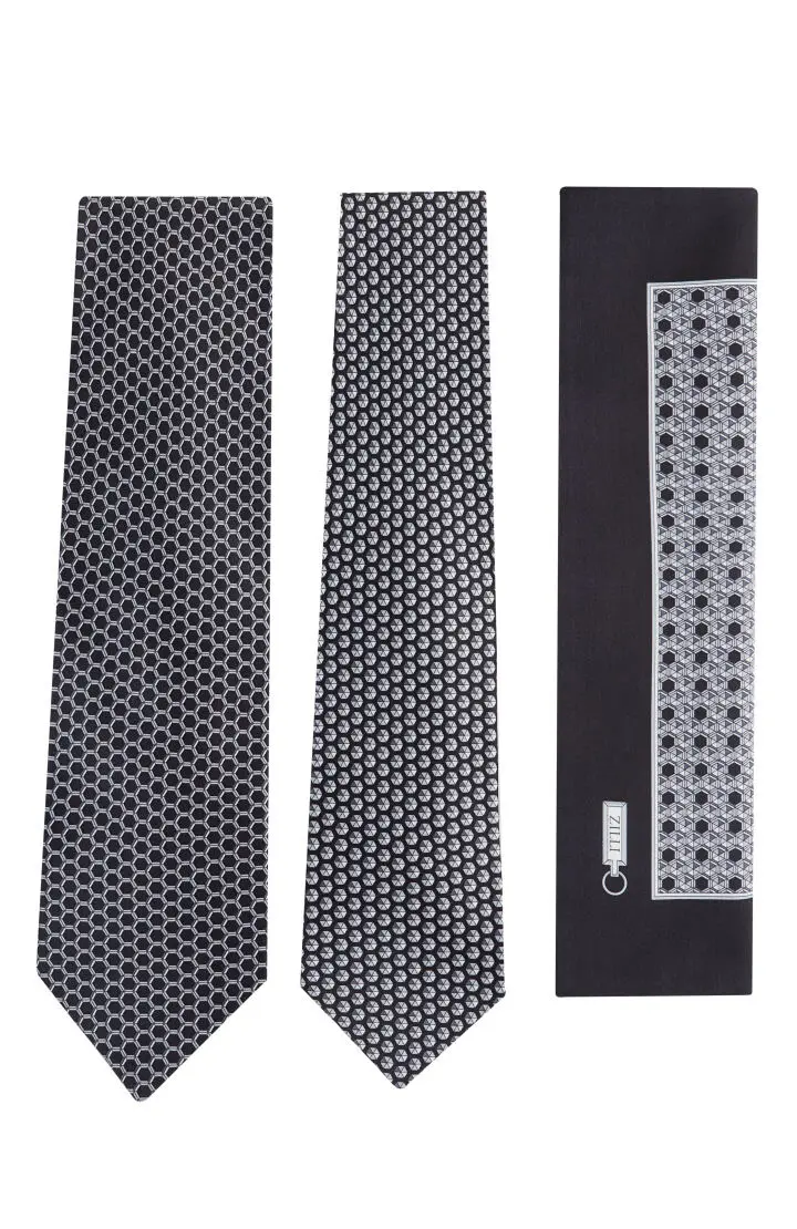  Подарочный набор:2 Галстука+ платок