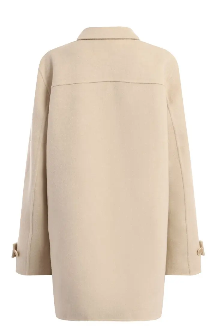  Двубортное кашемировое полупальто