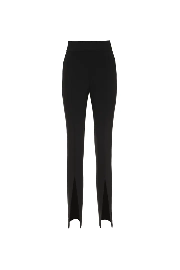 Брюки женские с высокой талией, разрез по низу