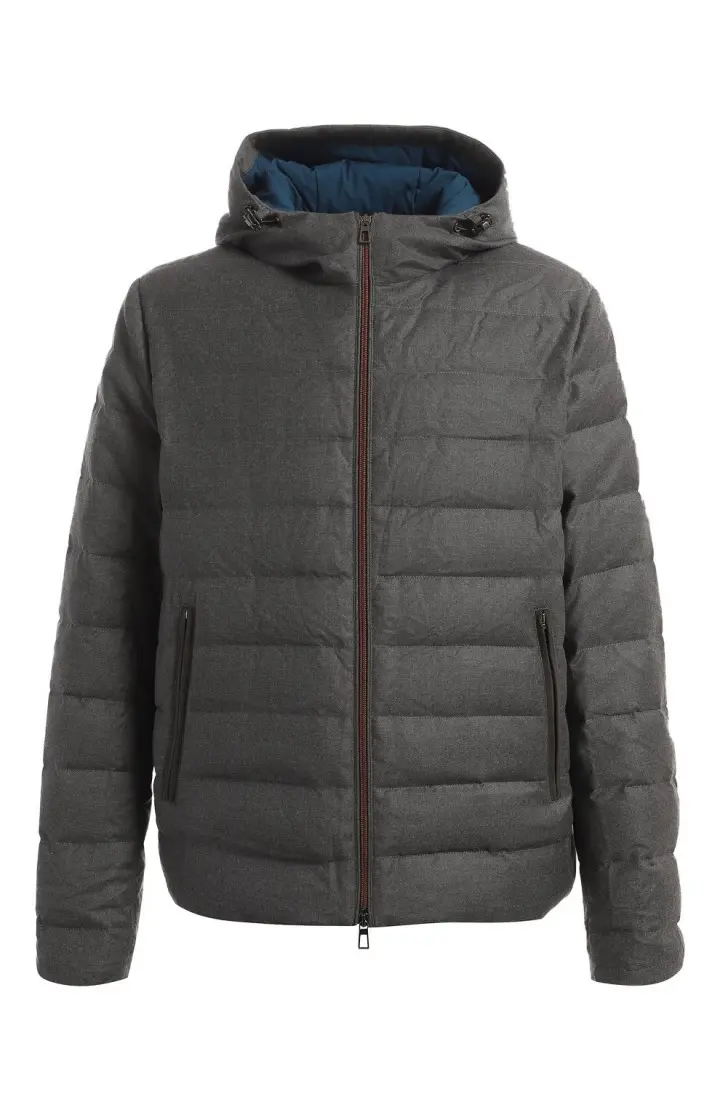  Мужской пуховик из мягкой шерсти