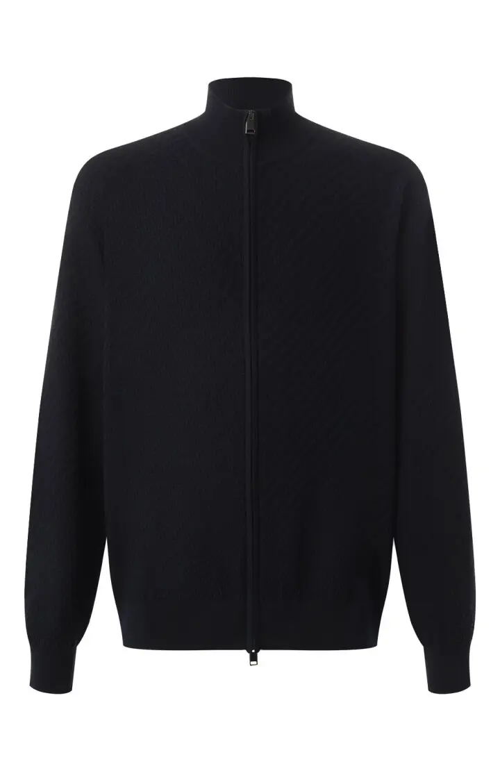  Джемпер мужской на молнии, с теснением