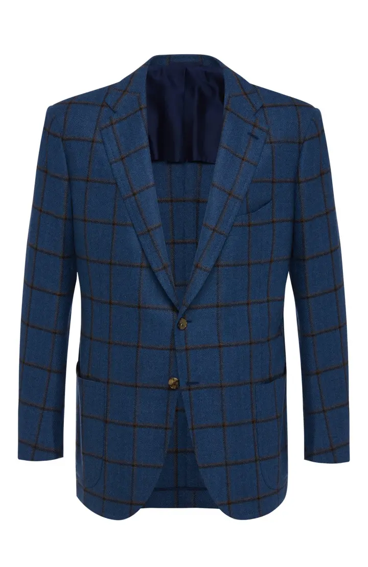  Пиджак мужской в клетку