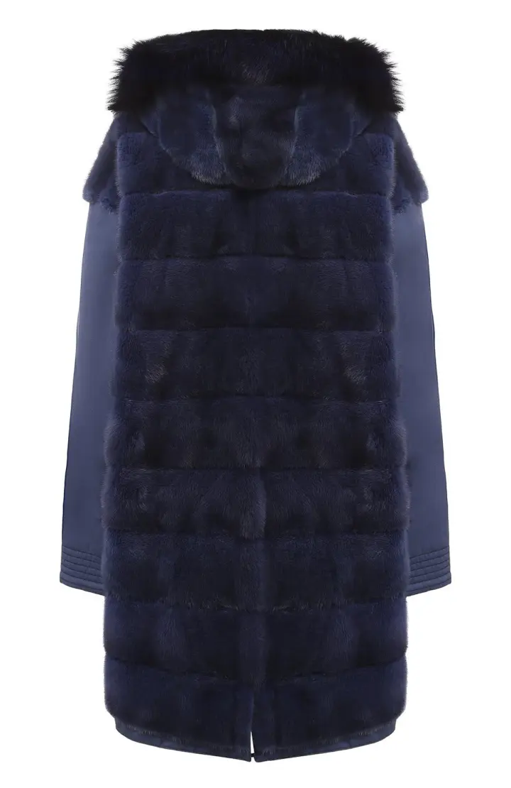 Gianfranco Парка женская двухсторонняя /мех норка, отд. мех лиса//чехол/