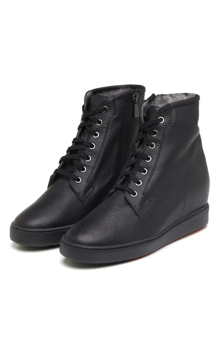 SANTONI Ботинки женские на меху /кожа/