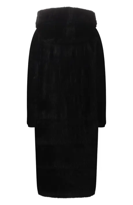 YVES SALOMON Пуховик женский двусторонний, мех кролика