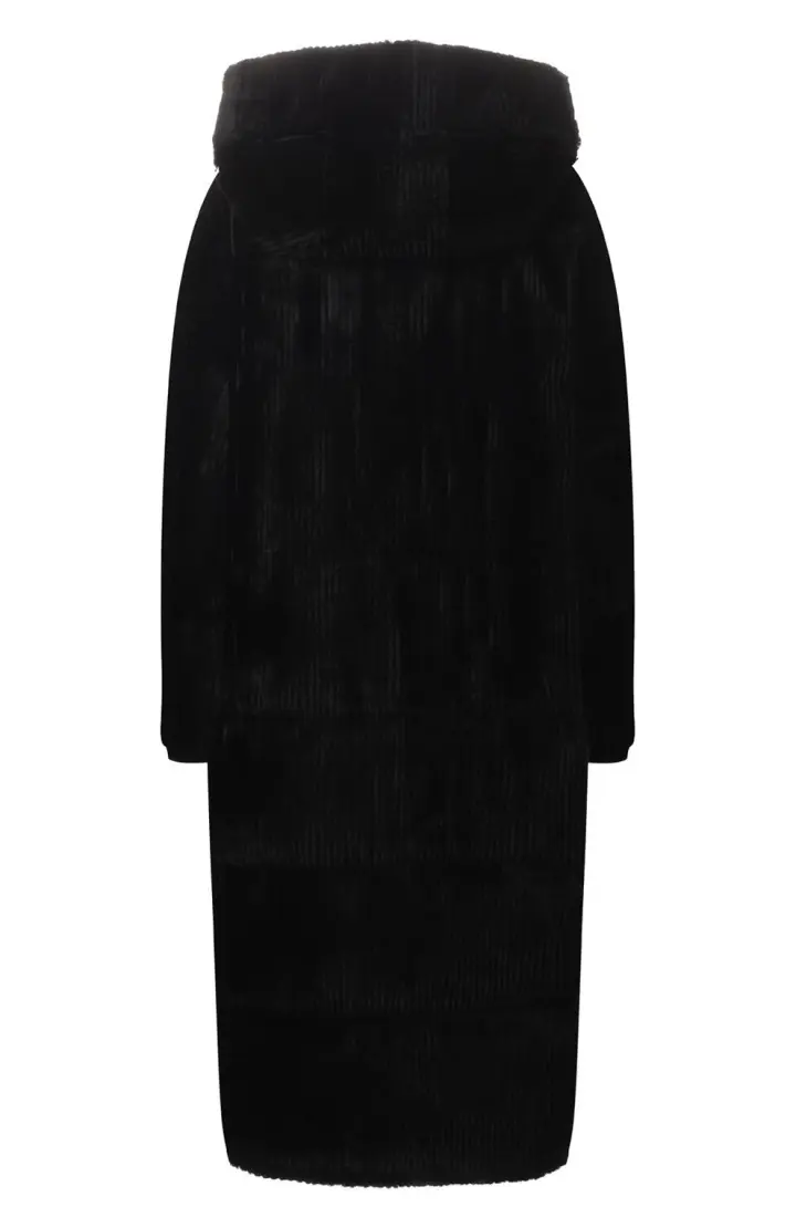 YVES SALOMON Пуховик женский двусторонний, мех кролика