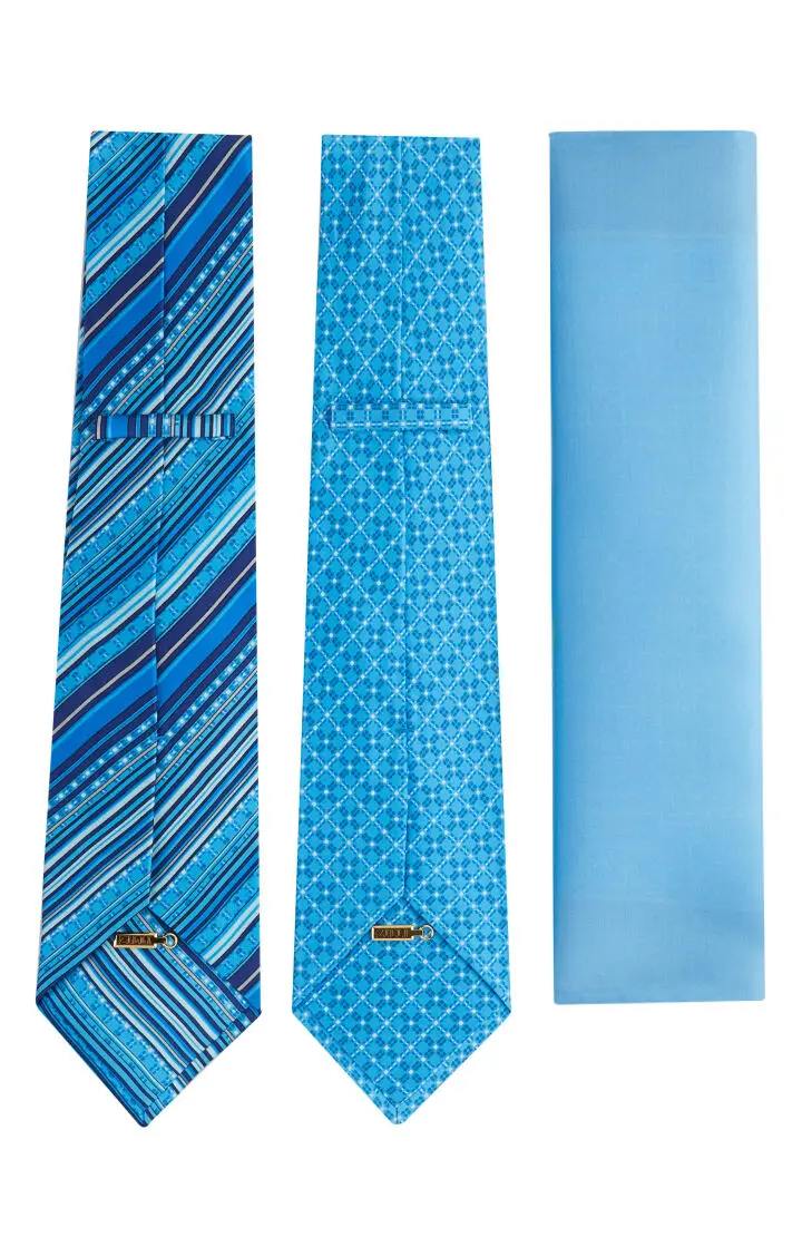  Набор мужской:2 Галстука+платок, чехол