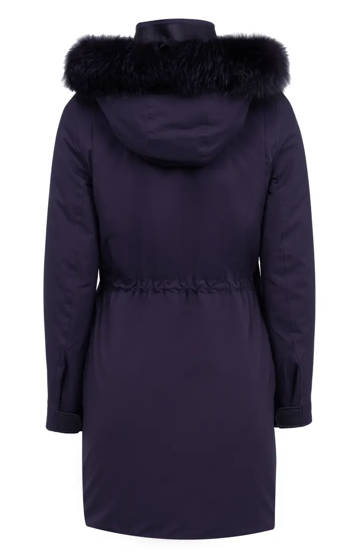 Плащ женский капюшон отд. лиса /чехол/