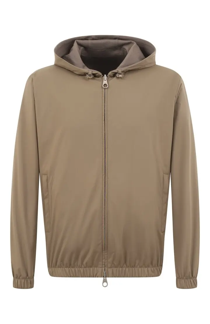  Бомбер мужской с капюшоном, двусторонний