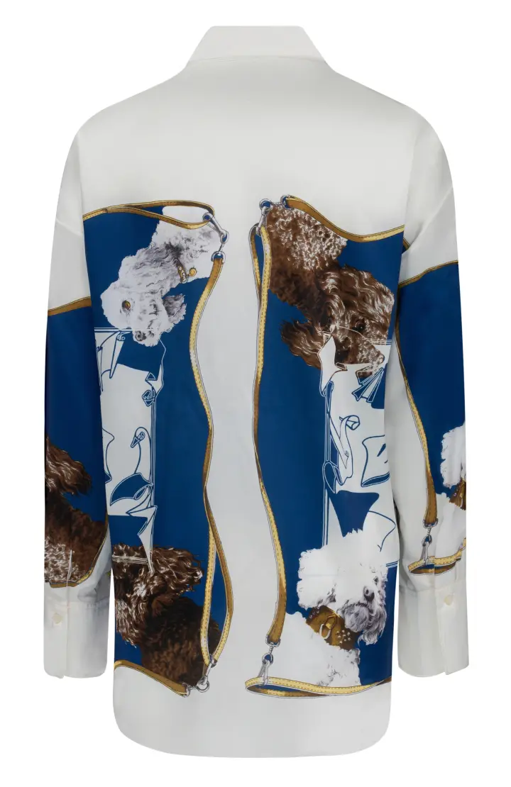 Рубашка женская, принт собачки