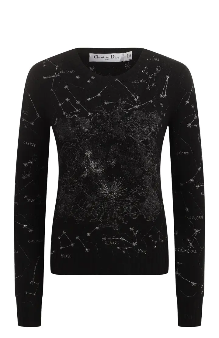 Dior Свитер из кашемира с мотивом