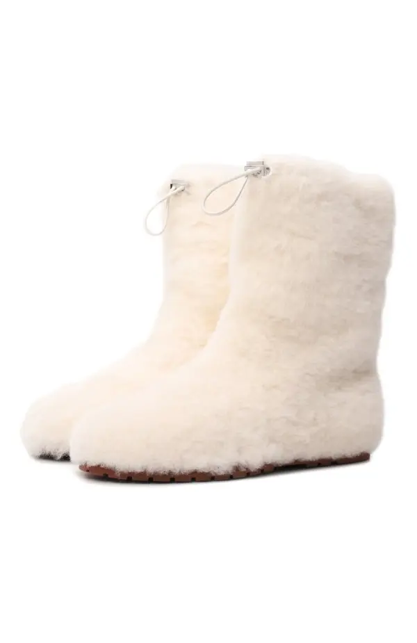 Loro Piana Сапоги женские, меховые, на кулиске