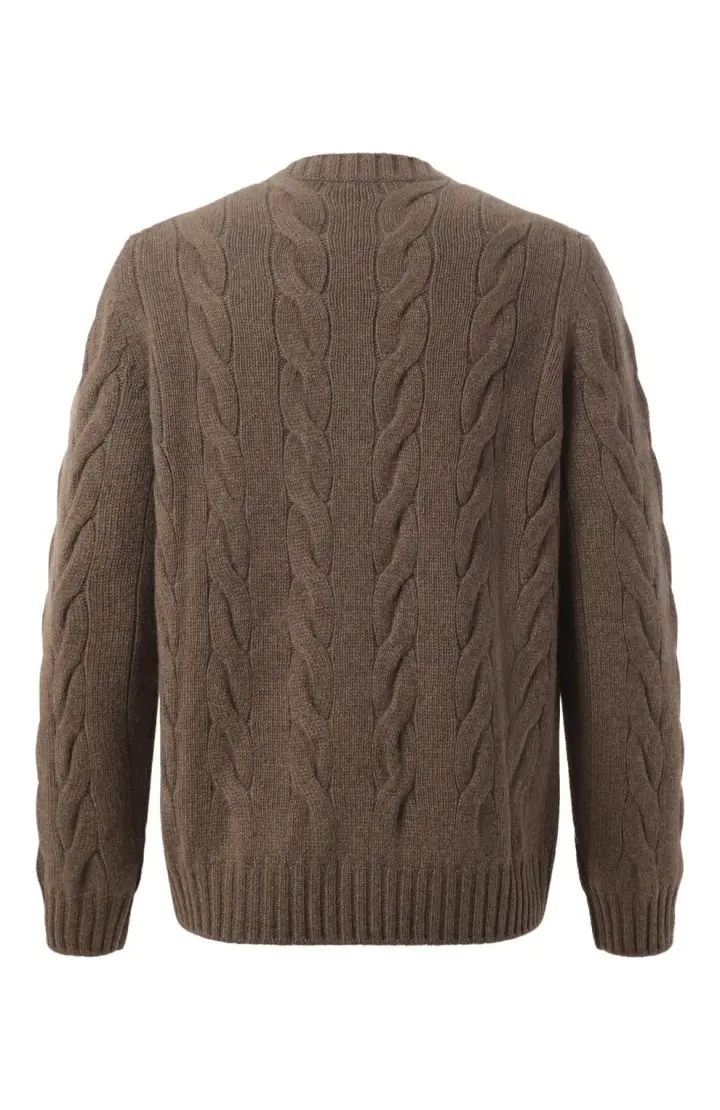  Свитер мужской, крупный узор