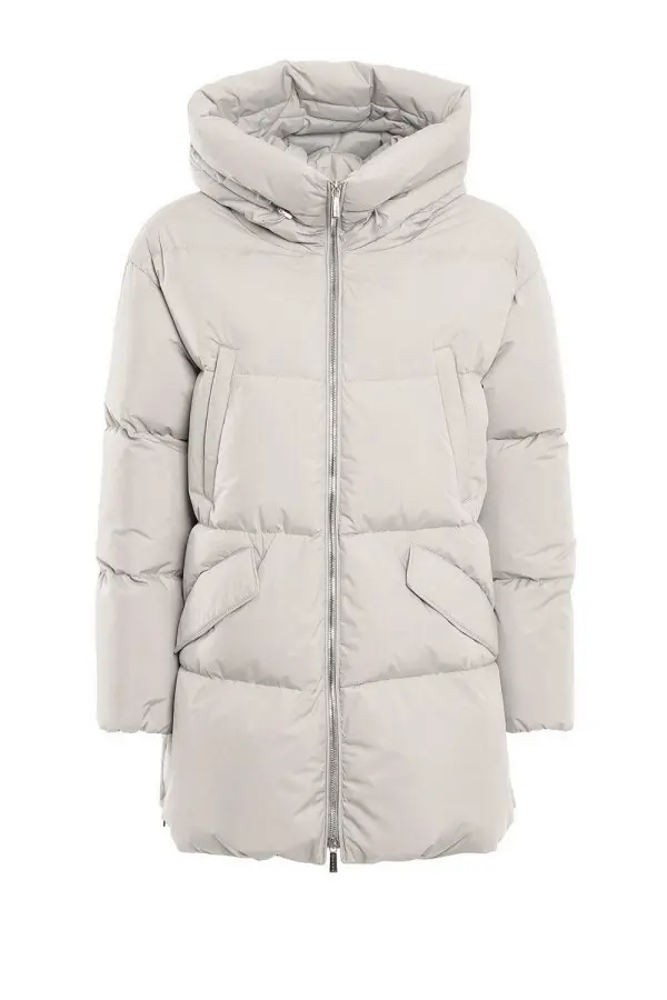 MOORER Пуховик женский, короткий, с капюшоном