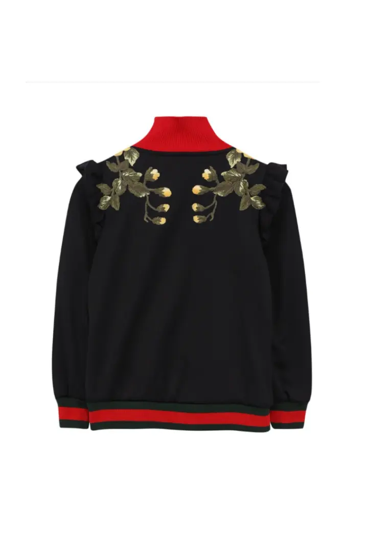  Кофта на замке с вышивкой