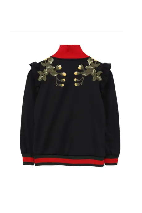 Gucci Junior Кофта на замке с вышивкой