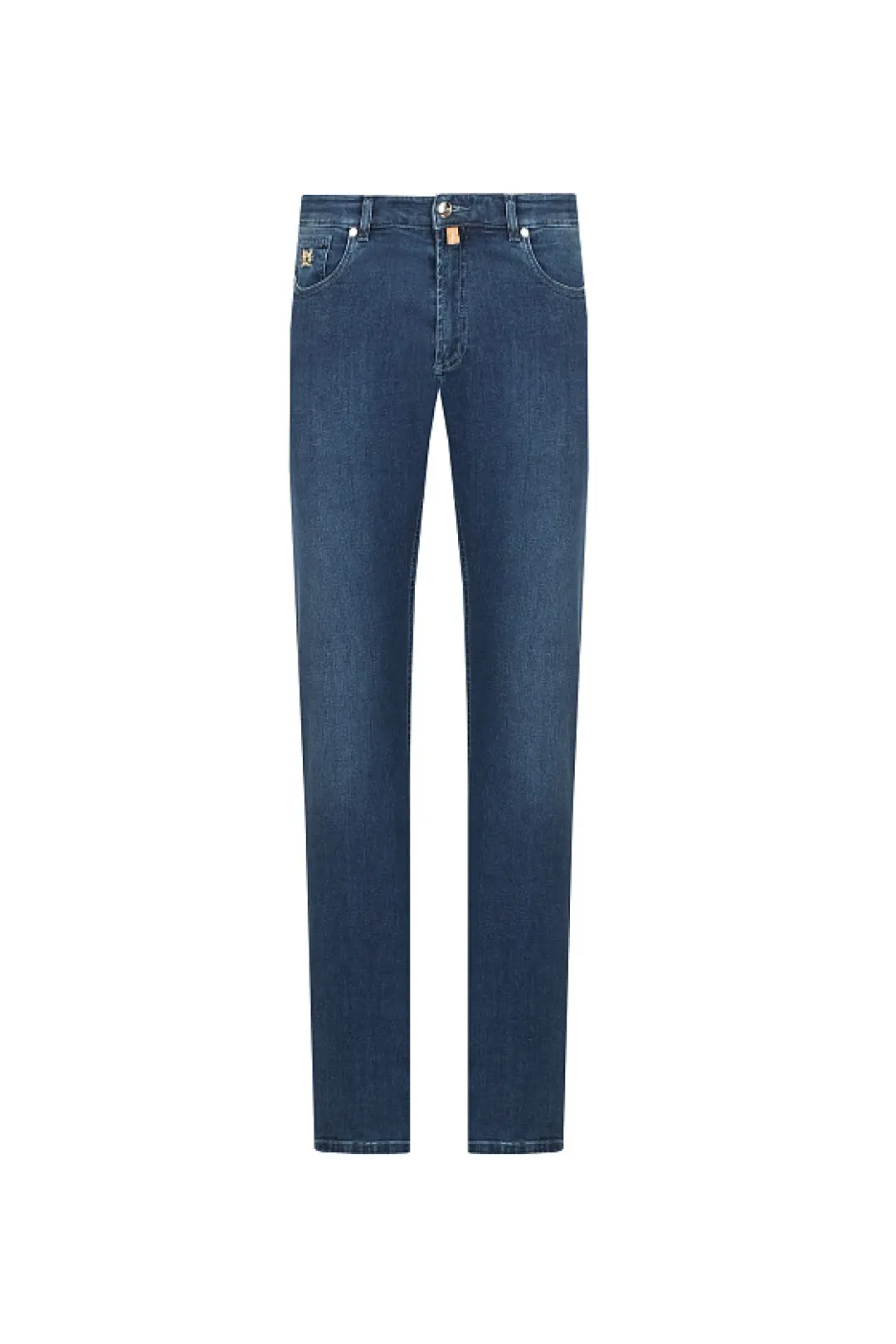  Джинсы с вышитым логотипом