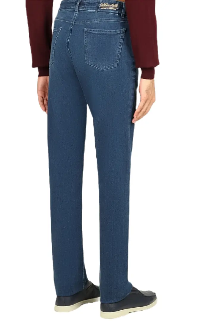  Джинсы с вышитым логотипом