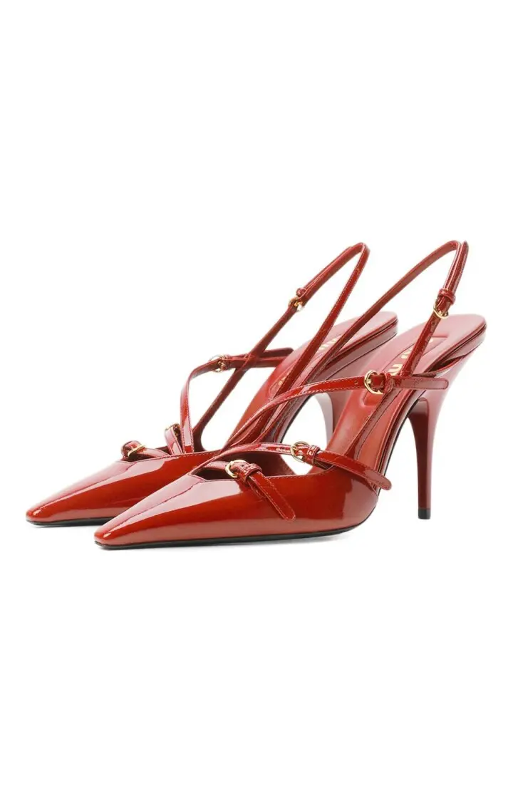 MIU MIU Туфли слингбеки с ремнями
