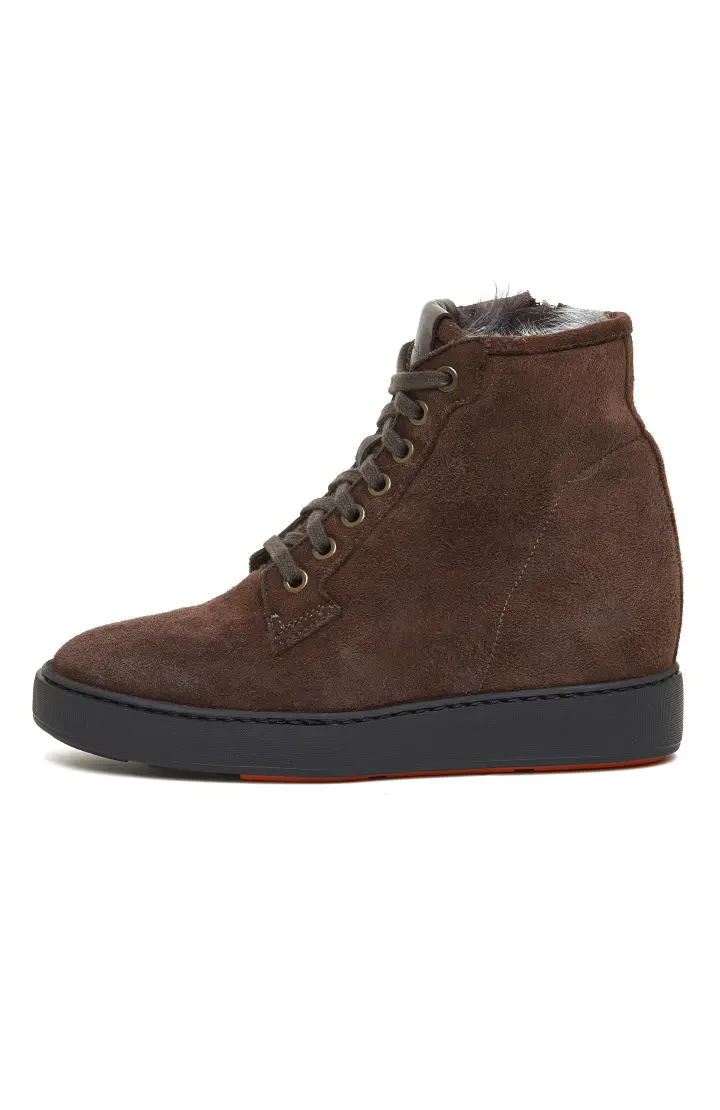 SANTONI Ботинки женские на меху /замш/