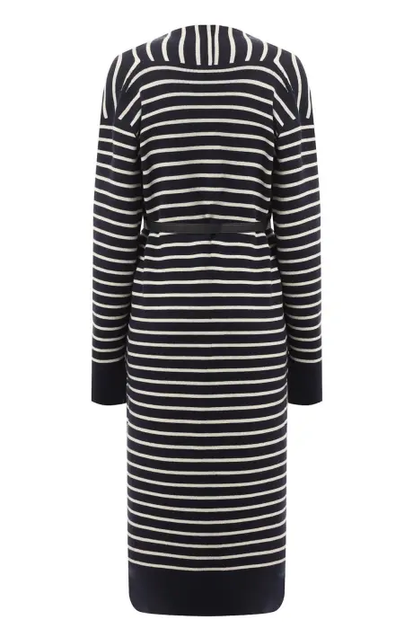 Loro Piana Пальто женское трикотажное с ремнем