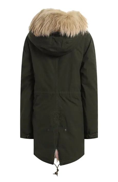 MR & MRS ITALY Парка женская с мехом лисы+енот /чехол/