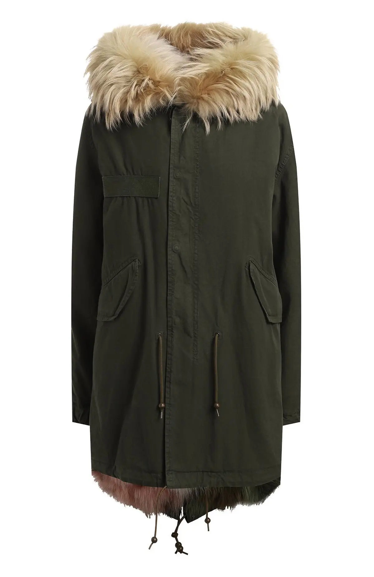 Mr & Mrs Italy Парка женская с мехом лисы+енот