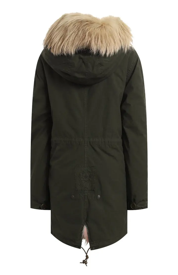 Mr & Mrs Italy Парка женская с мехом лисы+енот