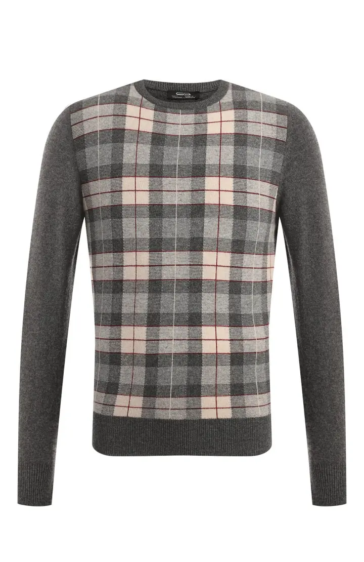  Свитер мужской в клетку