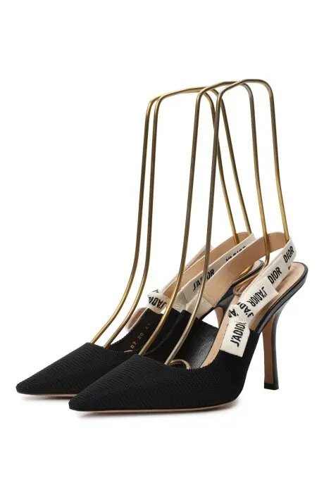 Christian Dior Туфли-слингбэки женские/текстиль