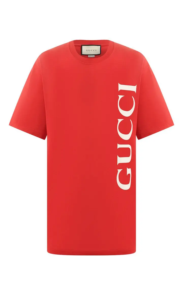 GUCCI Футболка оверсайз с принтом Print/ЛУЧШАЯ ЦЕНА/