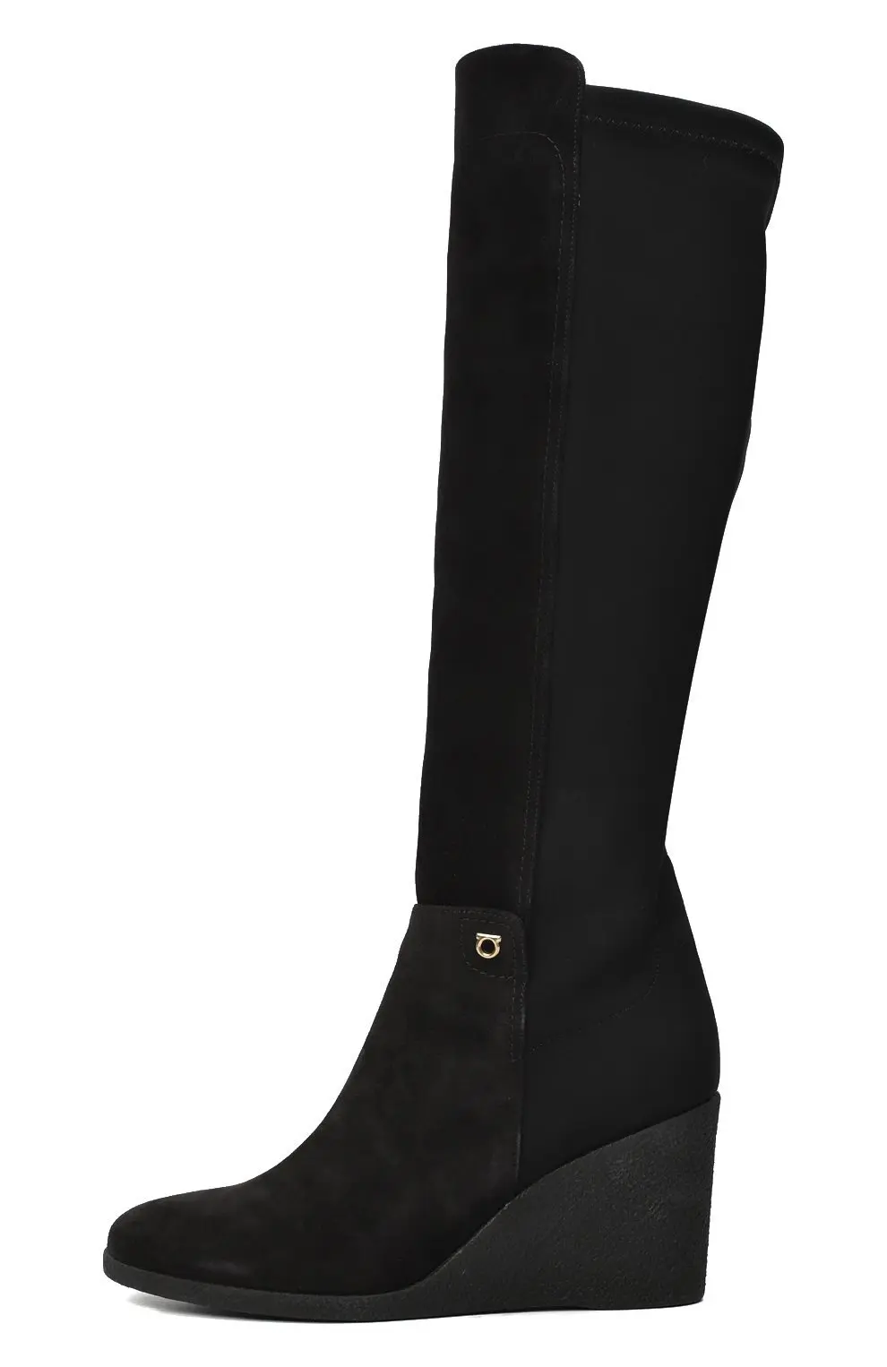  Сапоги женские нубук+резинка