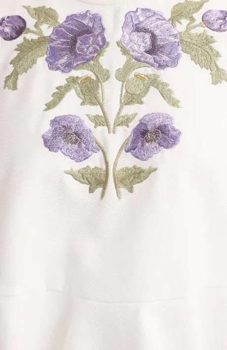 ALEXANDER MQUEEN Топ женский /вышивка цветы/