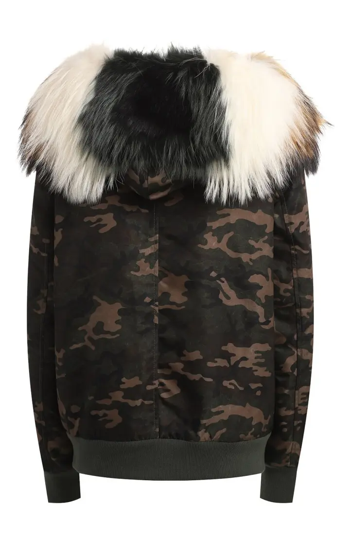 Mr & Mrs Italy Бомбер женский с мехом лисы+енот