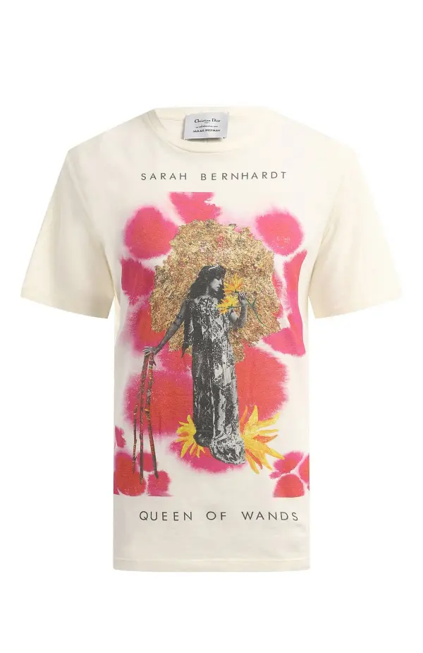 Christian Dior Футболка хлопково-льняная в комплект входит сумка-тоут