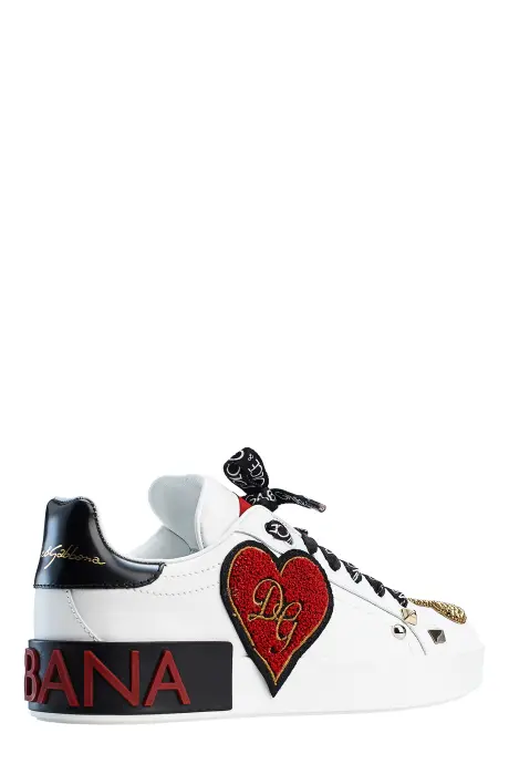 DOLCE & GABBANA Кроссовки женские с аппликацией