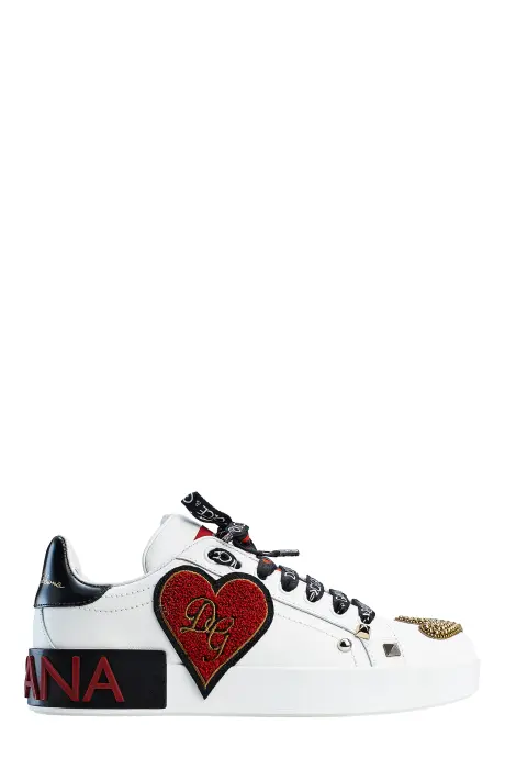 DOLCE & GABBANA Кроссовки женские с аппликацией
