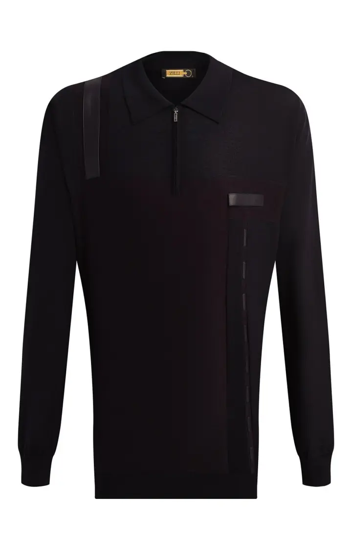 ZILLI Поло мужское с зипом