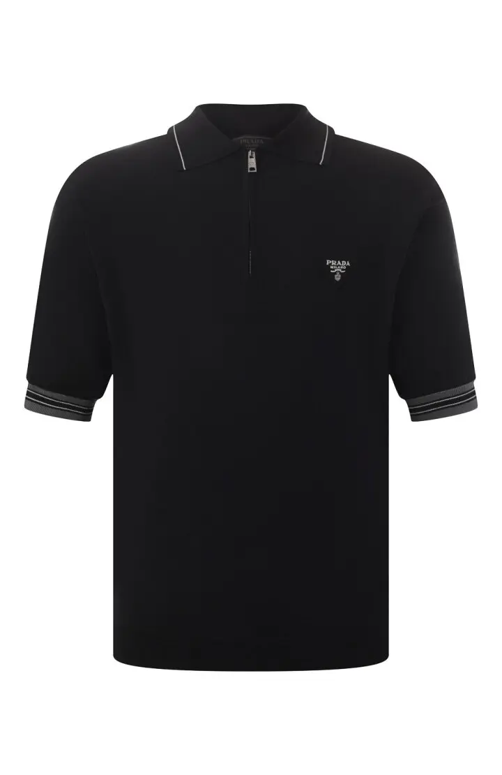 PRADA Поло мужское с зипом