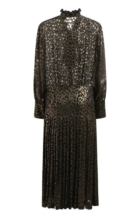 SAINT LAURENT Шелковое платье принт