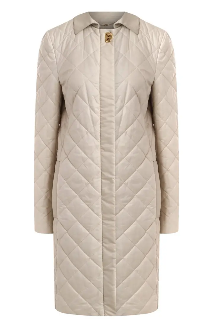  Пальто женское /стеганое, текстиль отд кожа